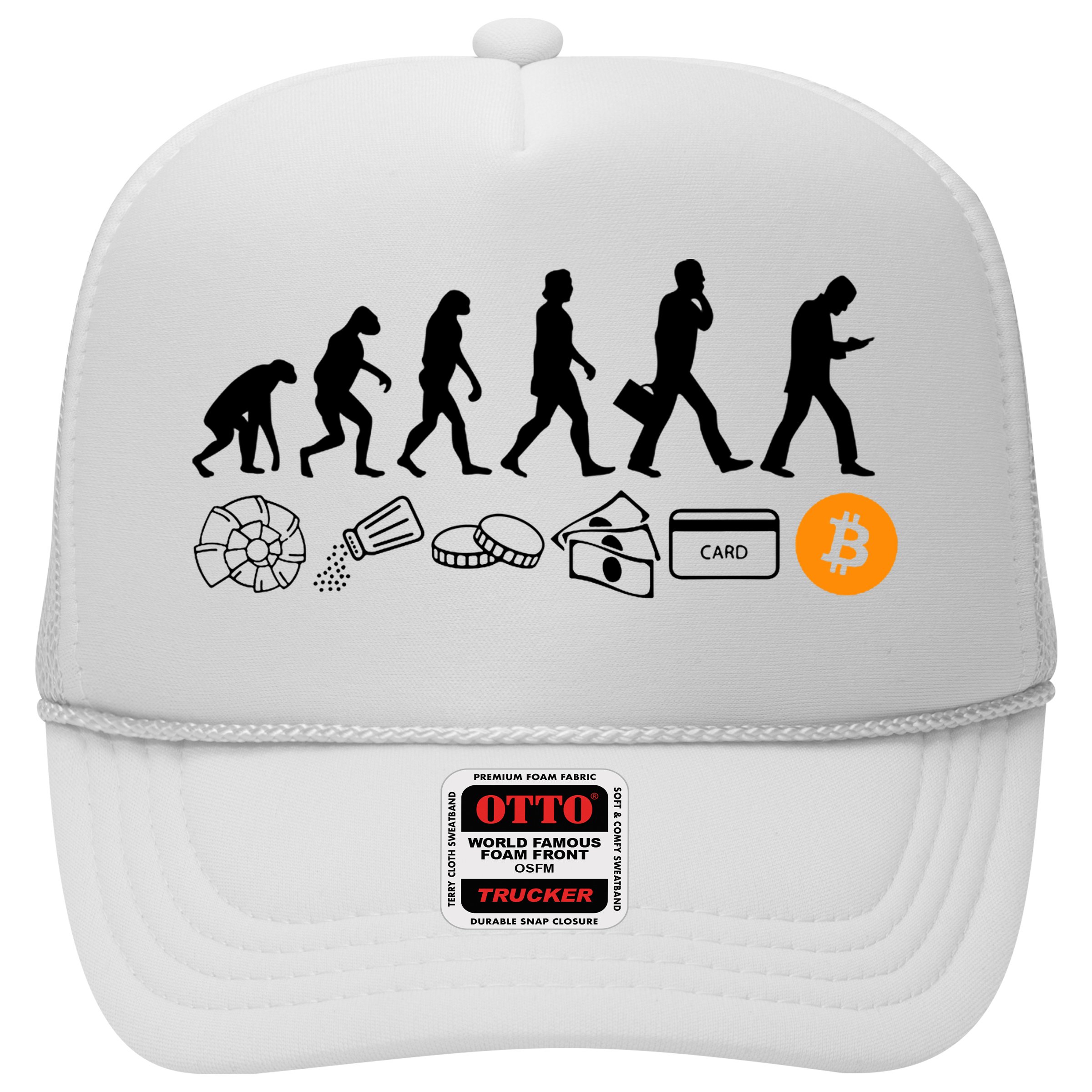 The Human Evolution Of Money Bitcoin Hat