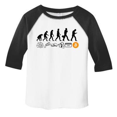 The Human Evolution Of Money Bitcoin Toddler Fine Jersey T-Shirt