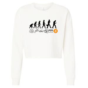 The Human Evolution Of Money Bitcoin Cropped Pullover Crew