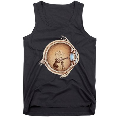 The Human Eye Eyeball Vintage Art Anatomy Tank Top