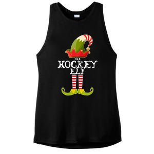 The Hockey Elf Funny Christmas Gift Matching Family Group Great Gift Ladies PosiCharge Tri-Blend Wicking Tank