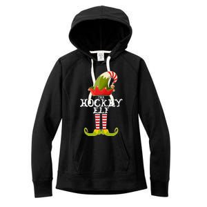 The Hockey Elf Funny Christmas Gift Matching Family Group Great Gift Women's Fleece Hoodie