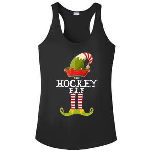 The Hockey Elf Funny Christmas Gift Matching Family Group Great Gift Ladies PosiCharge Competitor Racerback Tank