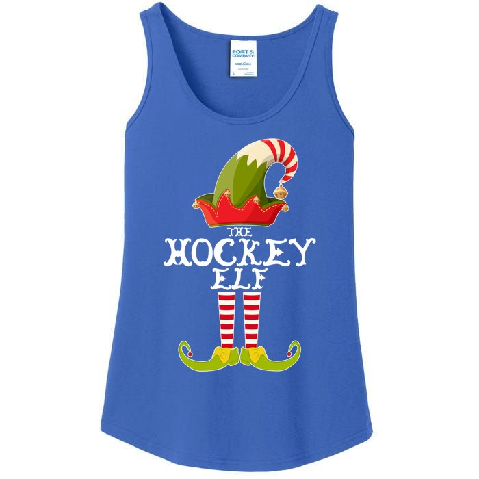 The Hockey Elf Funny Christmas Gift Matching Family Group Great Gift Ladies Essential Tank