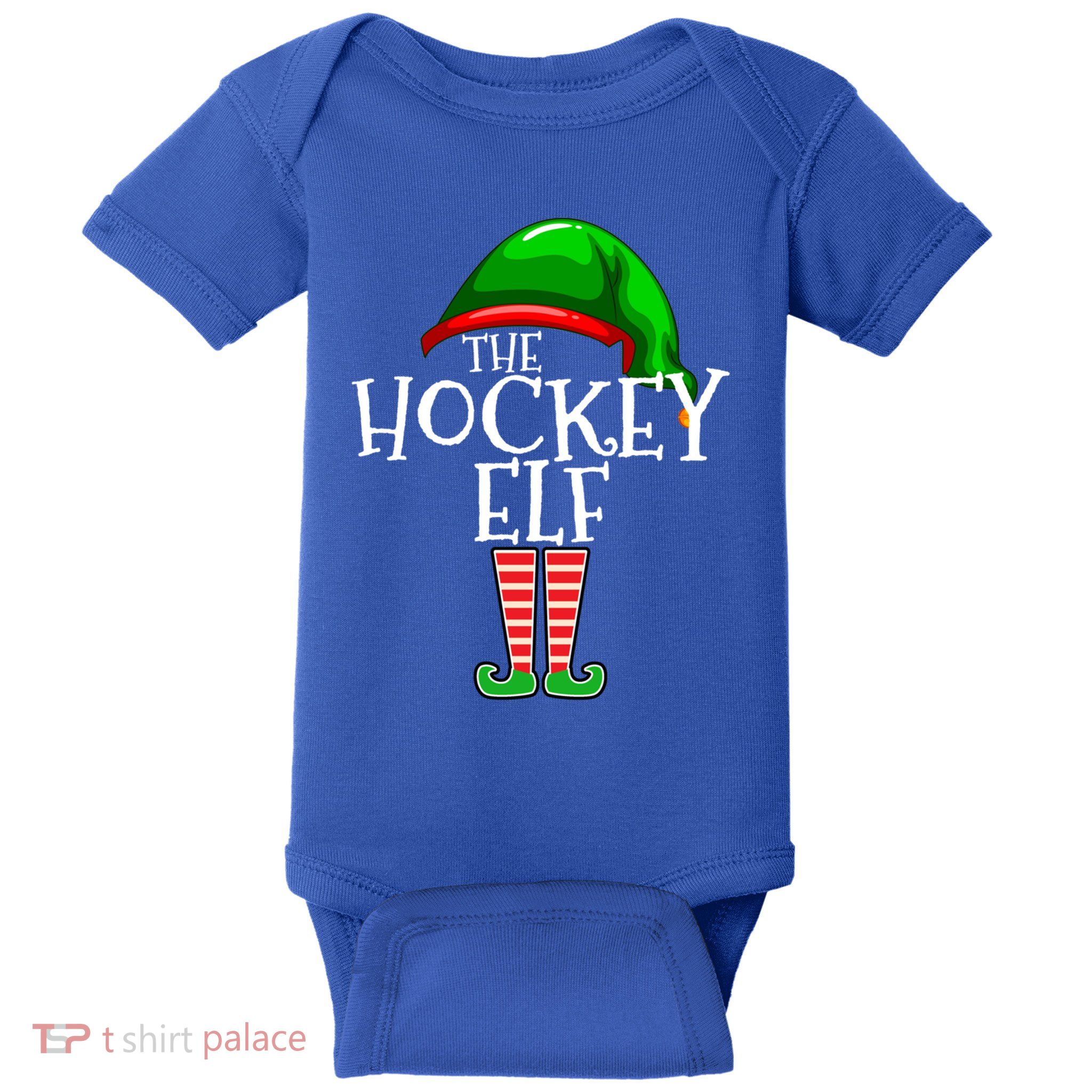 The Hockey Elf Group Matching Family Christmas Gift Baby Bodysuit