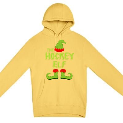 The Hockey Elf Gift Matching Christmas Elf Gift Premium Pullover Hoodie