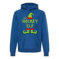 The Hockey Elf Gift Matching Christmas Elf Gift Premium Hoodie