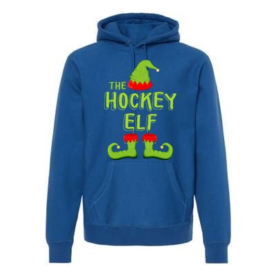 The Hockey Elf Gift Matching Christmas Elf Gift Premium Hoodie