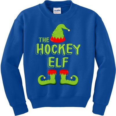 The Hockey Elf Gift Matching Christmas Elf Gift Kids Sweatshirt