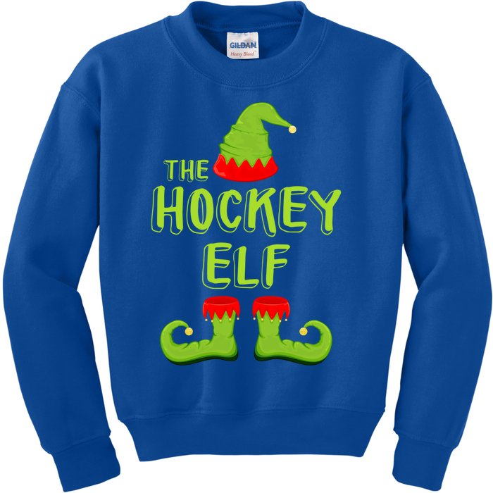 The Hockey Elf Gift Matching Christmas Elf Gift Kids Sweatshirt