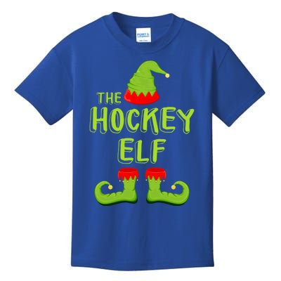 The Hockey Elf Gift Matching Christmas Elf Gift Kids T-Shirt