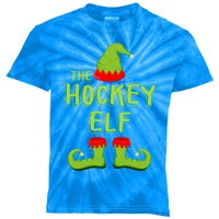 The Hockey Elf Gift Matching Christmas Elf Gift Kids Tie-Dye T-Shirt