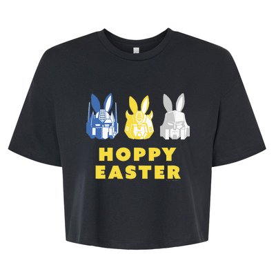 T.Ransformers Hoppy Easter Group Bunny Line Up Bella+Canvas Jersey Crop Tee