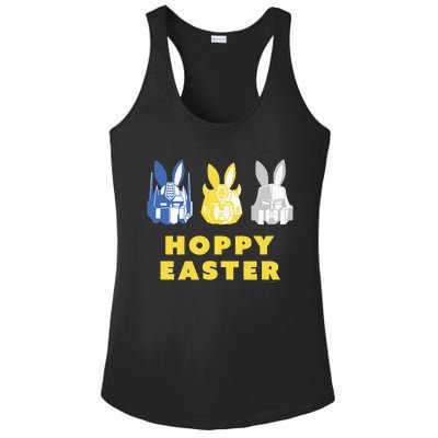 T.Ransformers Hoppy Easter Group Bunny Line Up Ladies PosiCharge Competitor Racerback Tank