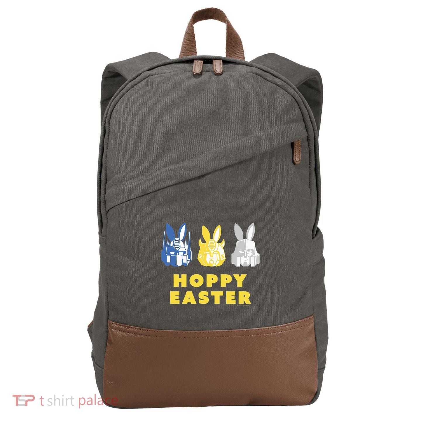 T.Ransformers Hoppy Easter Group Bunny Line Up Cotton Canvas Backpack
