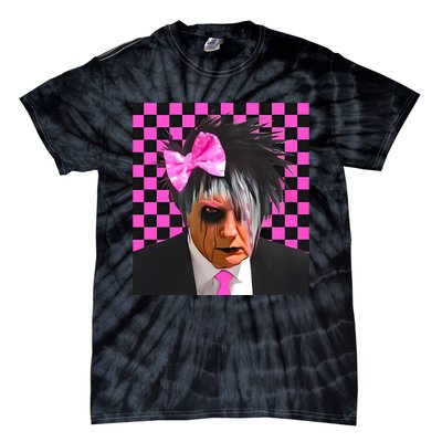 Teen Hearts Emo Trump Dump Mugshot Tie-Dye T-Shirt