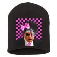 Teen Hearts Emo Trump Dump Mugshot Short Acrylic Beanie