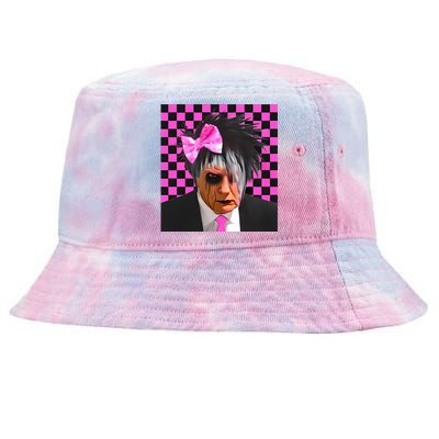 Teen Hearts Emo Trump Dump Mugshot Tie-Dyed Bucket Hat