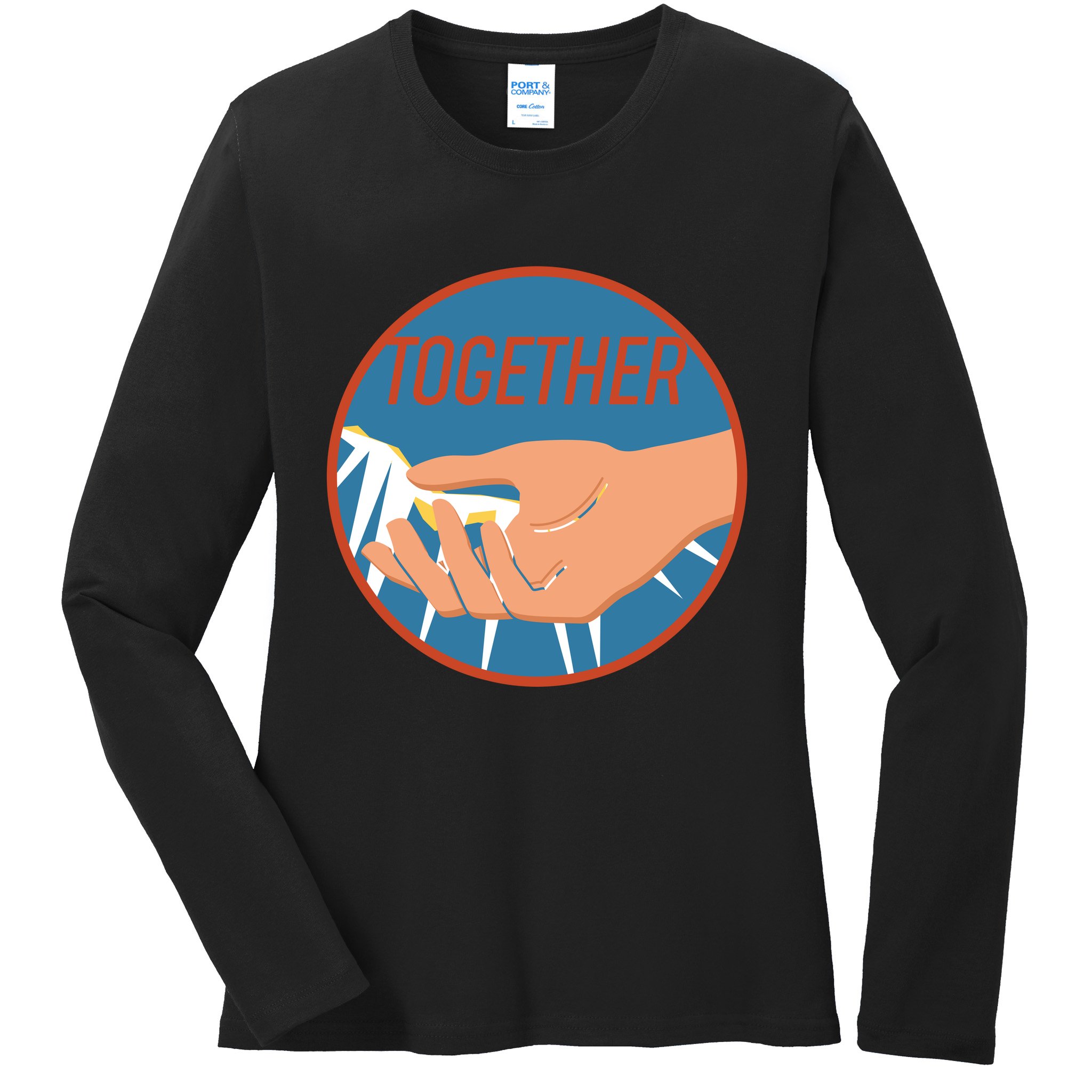 Together Hand Emblem Ladies Long Sleeve Shirt