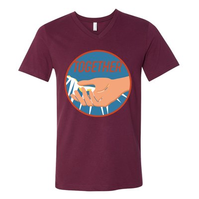 Together Hand Emblem V-Neck T-Shirt