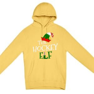 The Hockey Elf Family Matching Group Gift Christmas Costume Gift Premium Pullover Hoodie