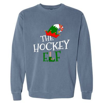 The Hockey Elf Family Matching Group Gift Christmas Costume Gift Garment-Dyed Sweatshirt