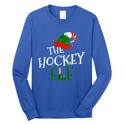 The Hockey Elf Family Matching Group Gift Christmas Costume Gift Long Sleeve Shirt