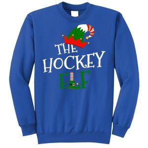 The Hockey Elf Family Matching Group Gift Christmas Costume Gift Tall Sweatshirt