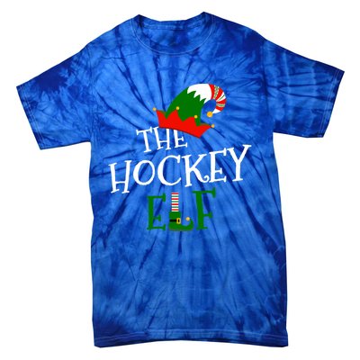 The Hockey Elf Family Matching Group Gift Christmas Costume Gift Tie-Dye T-Shirt