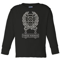 These Hands Expert Badge Toddler Long Sleeve Shirt