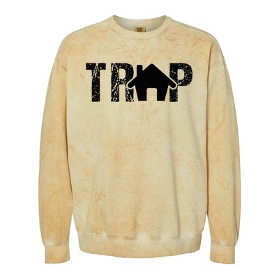 Trap House Edm Rave Outfit Dance Festival Dj Colorblast Crewneck Sweatshirt