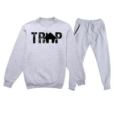 Trap House Edm Rave Outfit Dance Festival Dj Premium Crewneck Sweatsuit Set