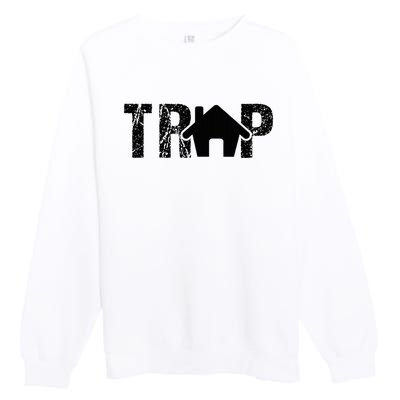 Trap House Edm Rave Outfit Dance Festival Dj Premium Crewneck Sweatshirt