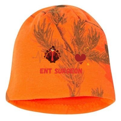 Thanksgiving Heartbeat Ent Surgeon Turkey Doctor Medical Funny Gift Kati - Camo Knit Beanie