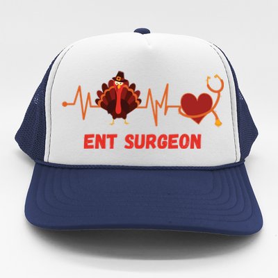 Thanksgiving Heartbeat Ent Surgeon Turkey Doctor Medical Funny Gift Trucker Hat