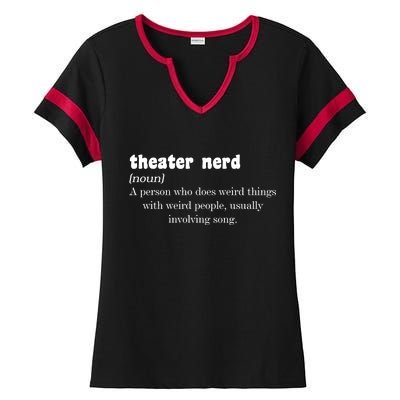 Theater Nerd Ladies Halftime Notch Neck Tee