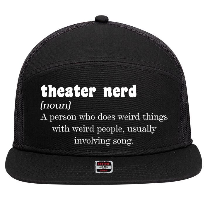 Theater Nerd 7 Panel Mesh Trucker Snapback Hat