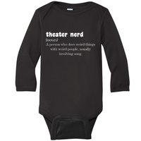 Theater Nerd Baby Long Sleeve Bodysuit