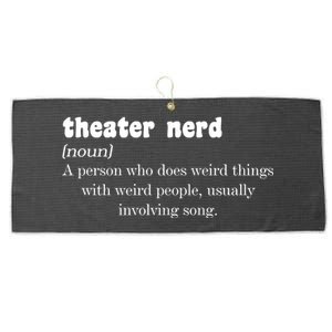 Theater Nerd Large Microfiber Waffle Golf Towel