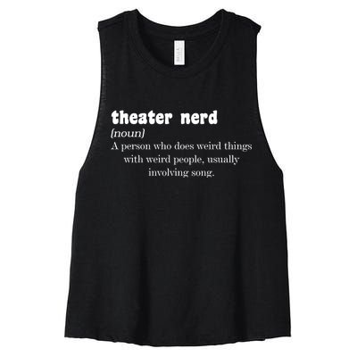 Theater Nerd Women's Racerback Cropped Tank