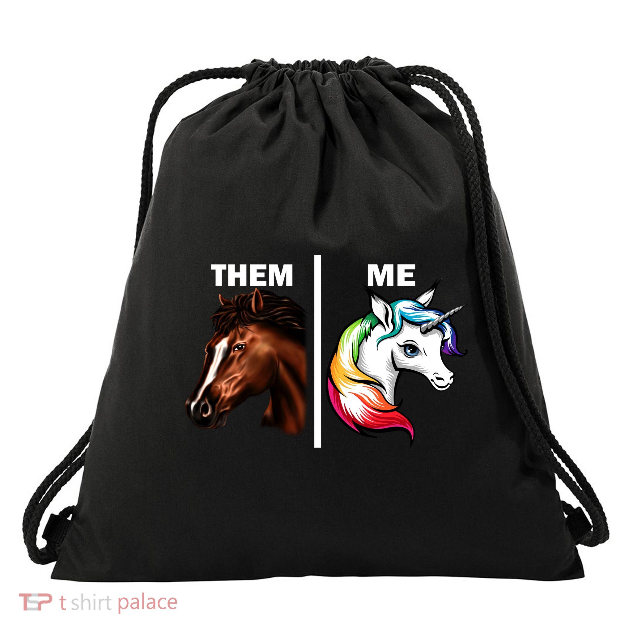 Them Horse Me Unicorn Drawstring Bag