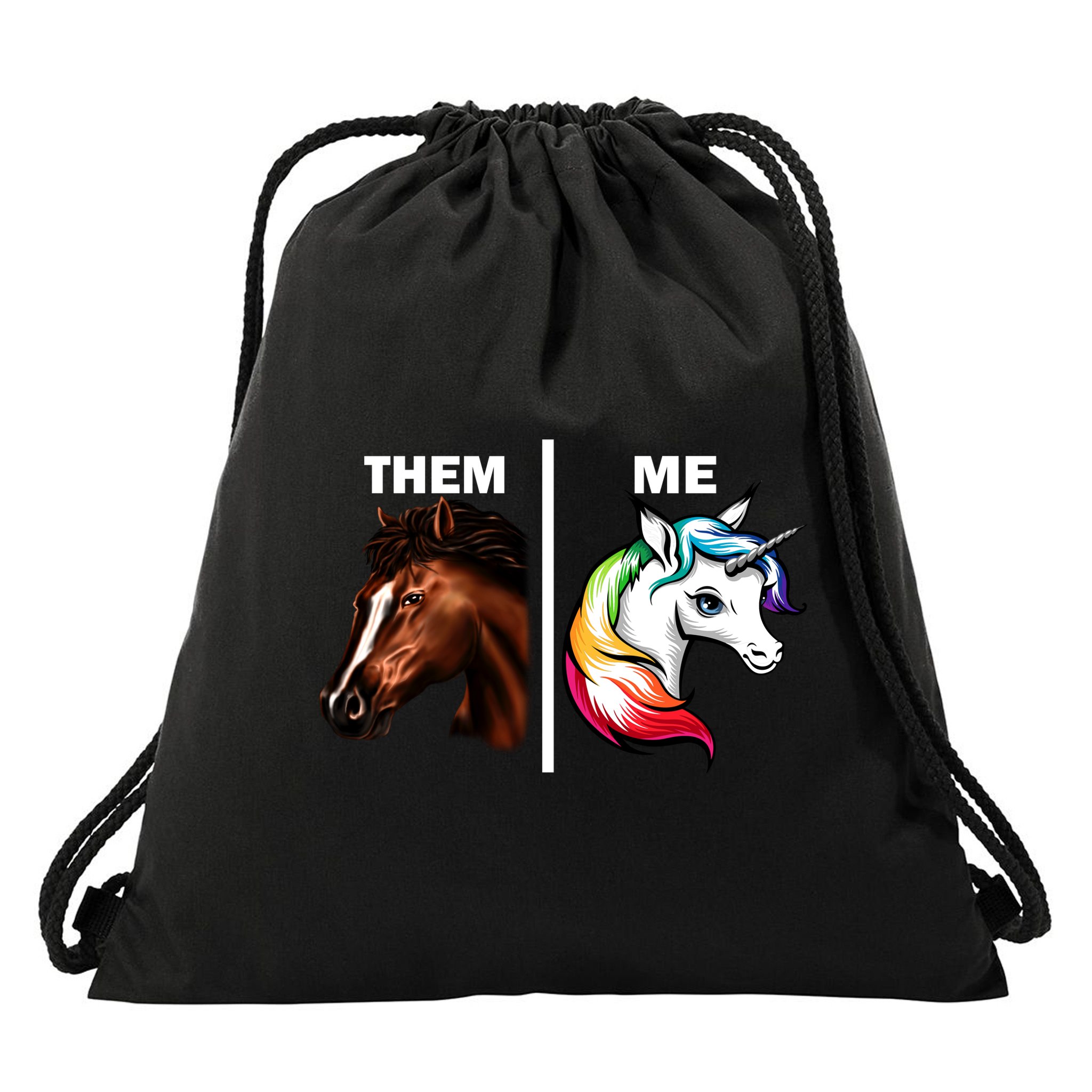Them Horse Me Unicorn Drawstring Bag