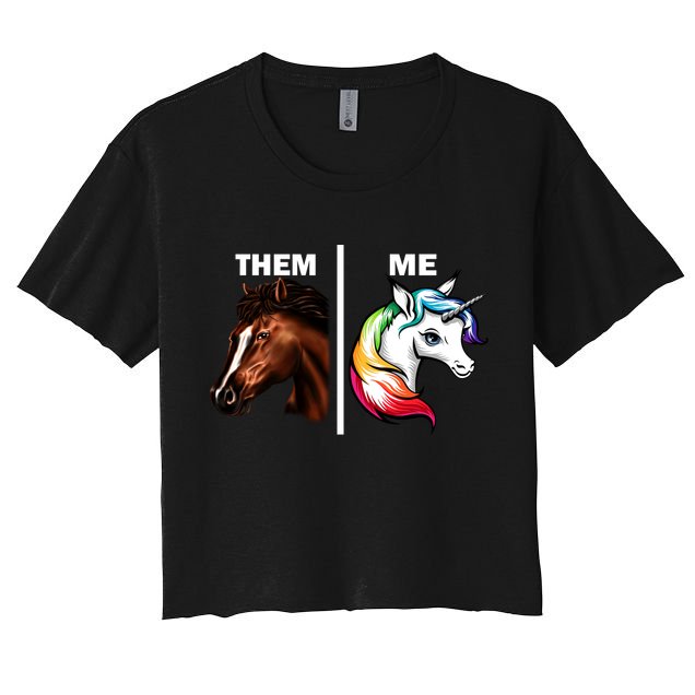Them Horse Me Unicorn Crop Top