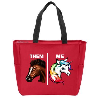 Them Horse Me Unicorn Zip Tote Bag