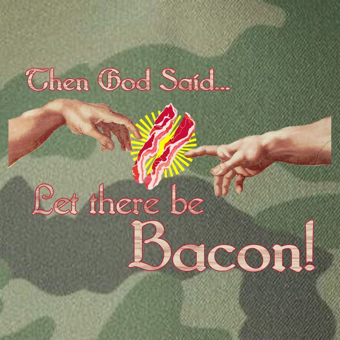 Then God Said Let There Be Bacon Legacy Tie Dye Trucker Hat