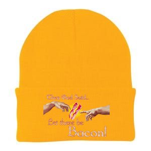 Then God Said Let There Be Bacon Knit Cap Winter Beanie