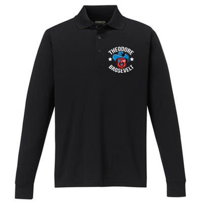 Theodore Brosevelt Performance Long Sleeve Polo