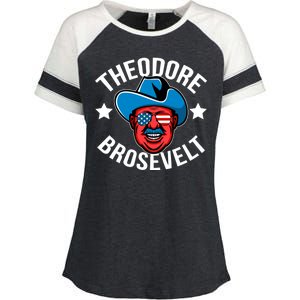 Theodore Brosevelt Enza Ladies Jersey Colorblock Tee