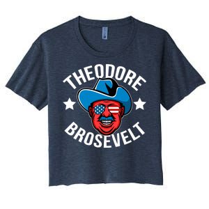 Theodore Brosevelt Women's Crop Top Tee