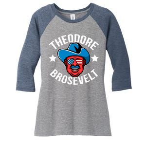 Theodore Brosevelt Women's Tri-Blend 3/4-Sleeve Raglan Shirt